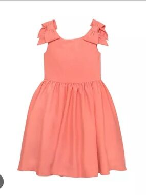 Janie & Jack Bow Shoulder special occasion Party Dress in Coral, 6